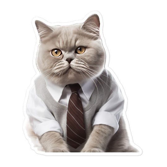 British Shorthair Student Sticker - Stickerfy.ai