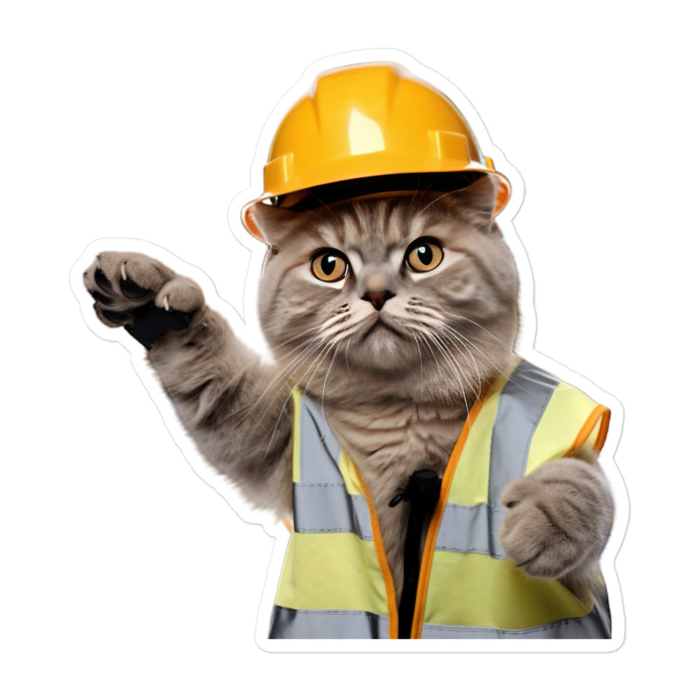 British Shorthair Contractor Sticker - Stickerfy.ai