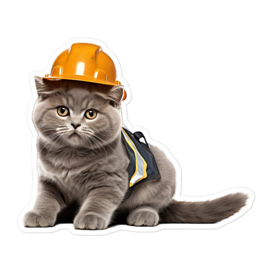 British Shorthair Contractor Sticker - Stickerfy.ai