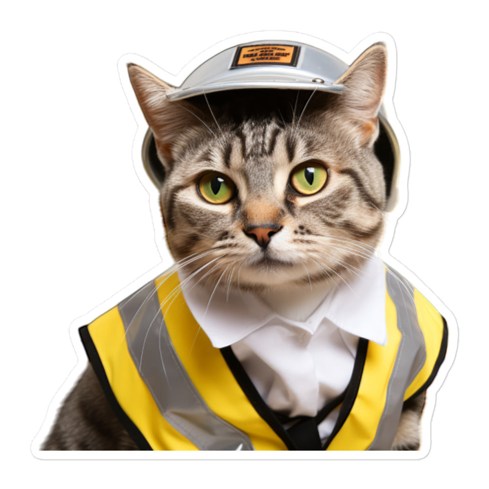 American Shorthair Transit Operator Sticker - Stickerfy.ai