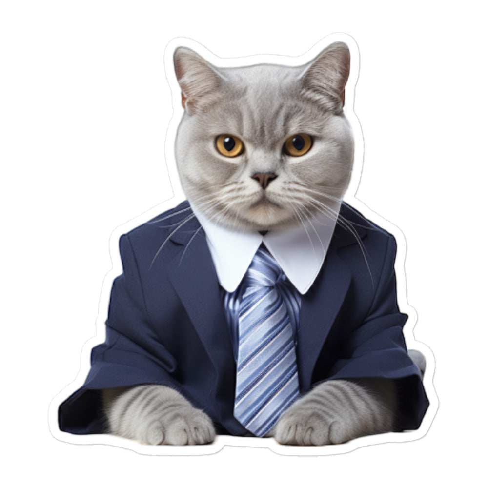 American Shorthair Sales Consultant Sticker - Stickerfy.ai