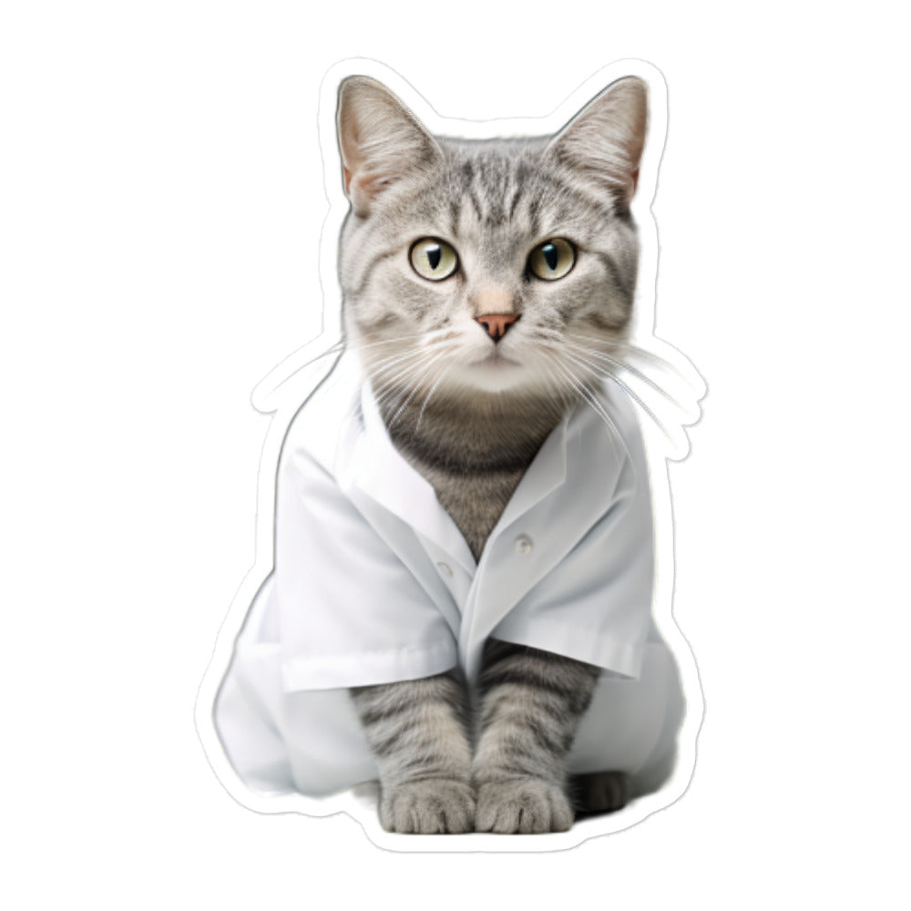 American Shorthair Pharmacist Sticker - Stickerfy.ai