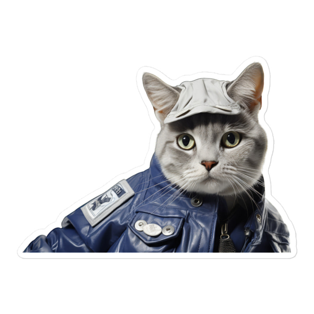 American Shorthair Mail Carrier Sticker - Stickerfy.ai