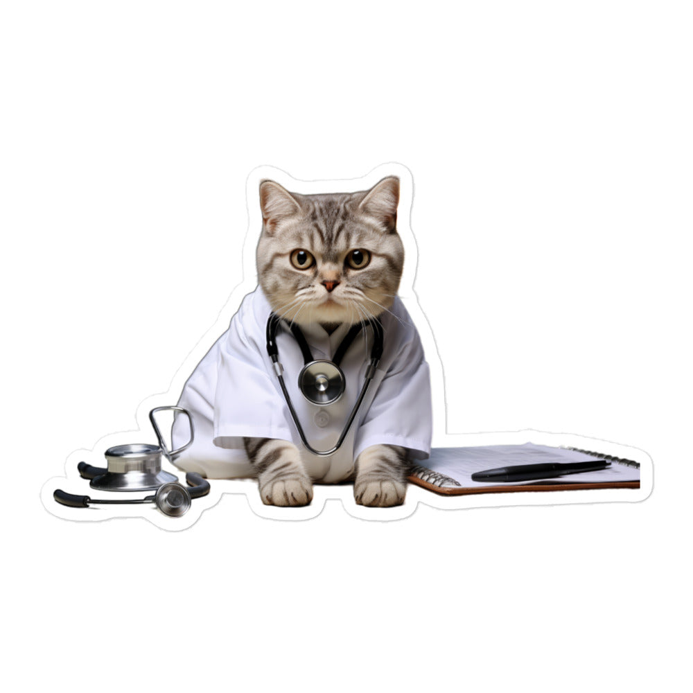 American Shorthair Doctor Sticker - Stickerfy.ai