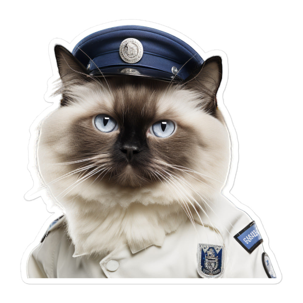Birman Security Officer Sticker - Stickerfy.ai