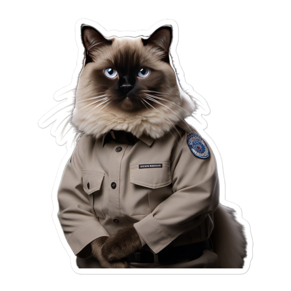 Birman Security Officer Sticker - Stickerfy.ai