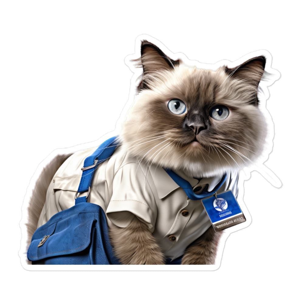 Birman Mail Carrier Sticker - Stickerfy.ai