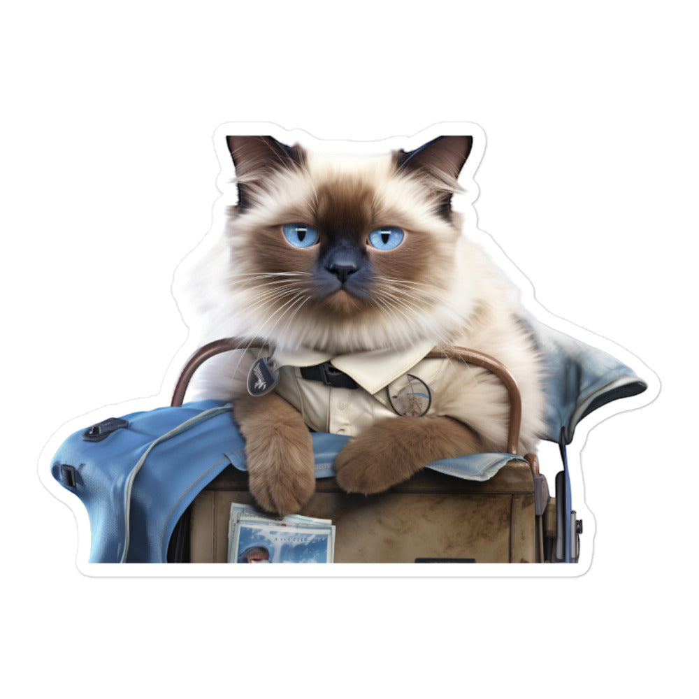 Birman Mail Carrier Sticker - Stickerfy.ai