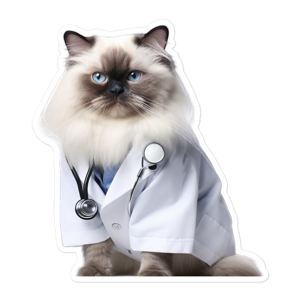 Birman Doctor Sticker - Stickerfy.ai