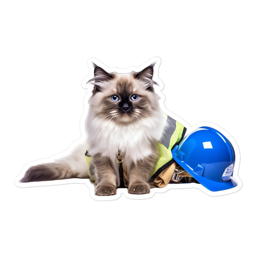 Birman Contractor Sticker - Stickerfy.ai