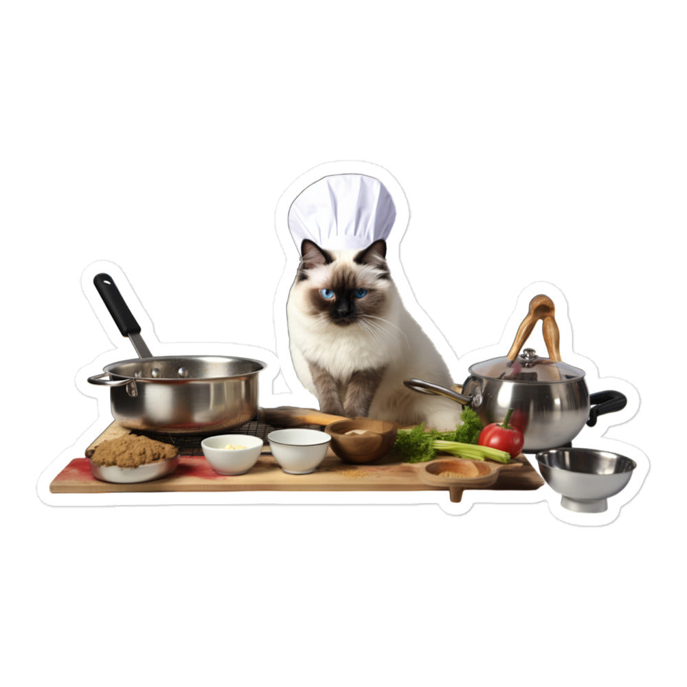 Birman Chef Sticker - Stickerfy.ai