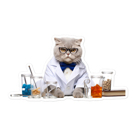 Scottish Fold Pharmacist Sticker - Stickerfy.ai