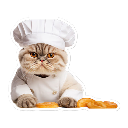 Scottish Fold Chef Sticker - Stickerfy.ai