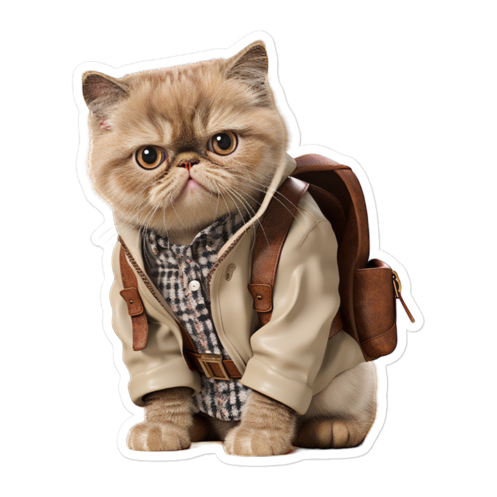 Exotic Shorthair Student Sticker - Stickerfy.ai