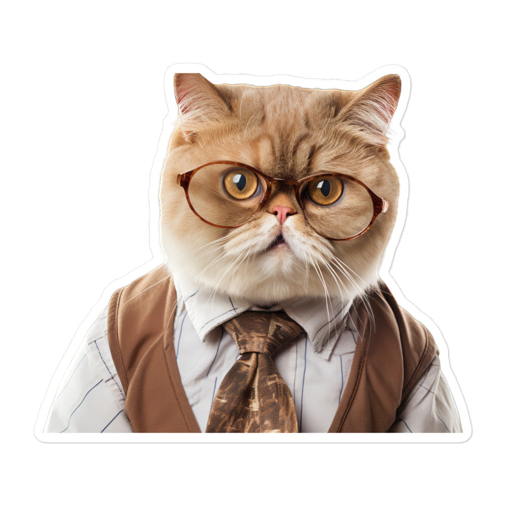 Exotic Shorthair Student Sticker - Stickerfy.ai