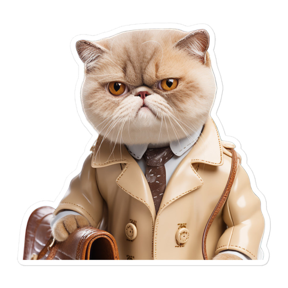 Exotic Shorthair Sales Consultant Sticker - Stickerfy.ai