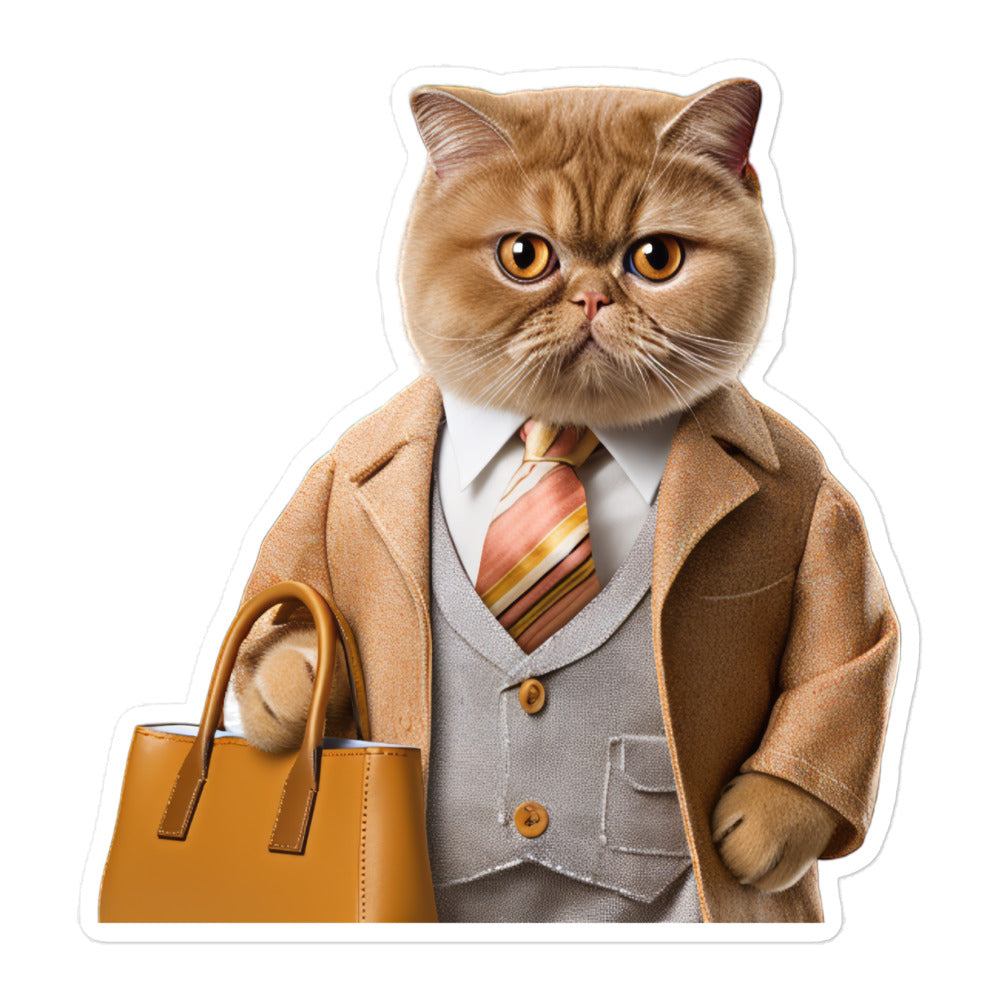 Exotic Shorthair Sales Consultant Sticker - Stickerfy.ai