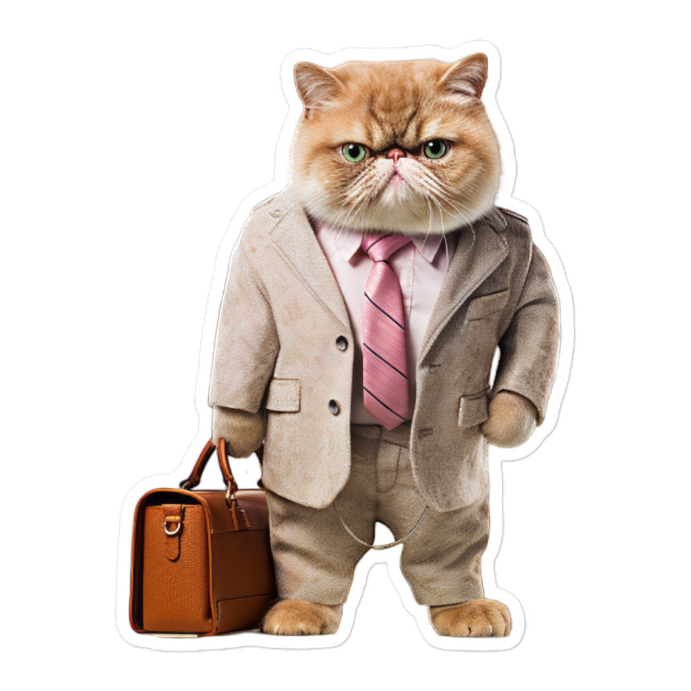 Exotic Shorthair Sales Consultant Sticker - Stickerfy.ai