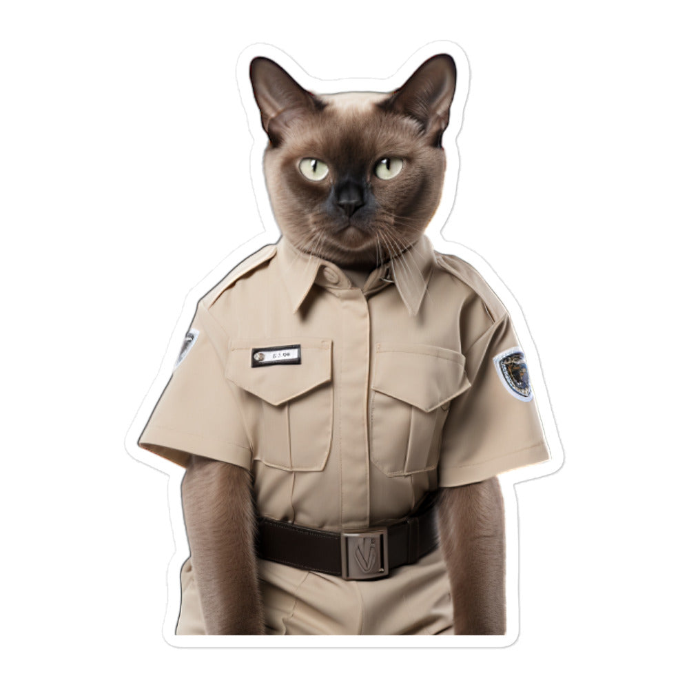 Burmese Security Officer Sticker - Stickerfy.ai