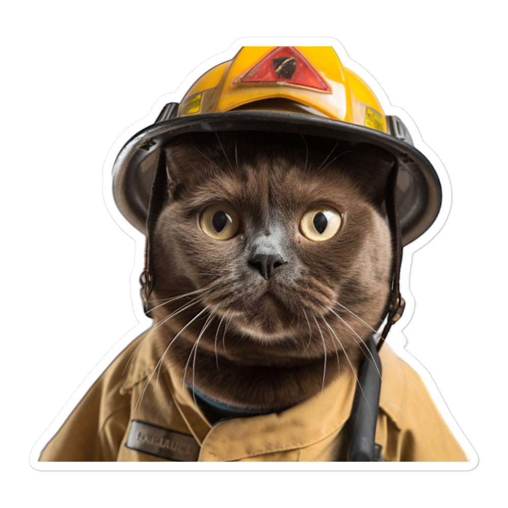 Burmese Firefighter Sticker - Stickerfy.ai