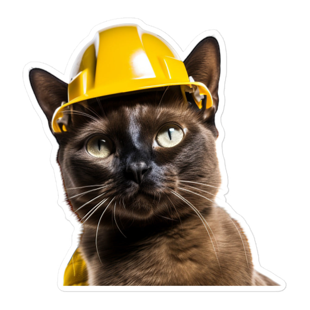 Burmese Contractor Sticker - Stickerfy.ai