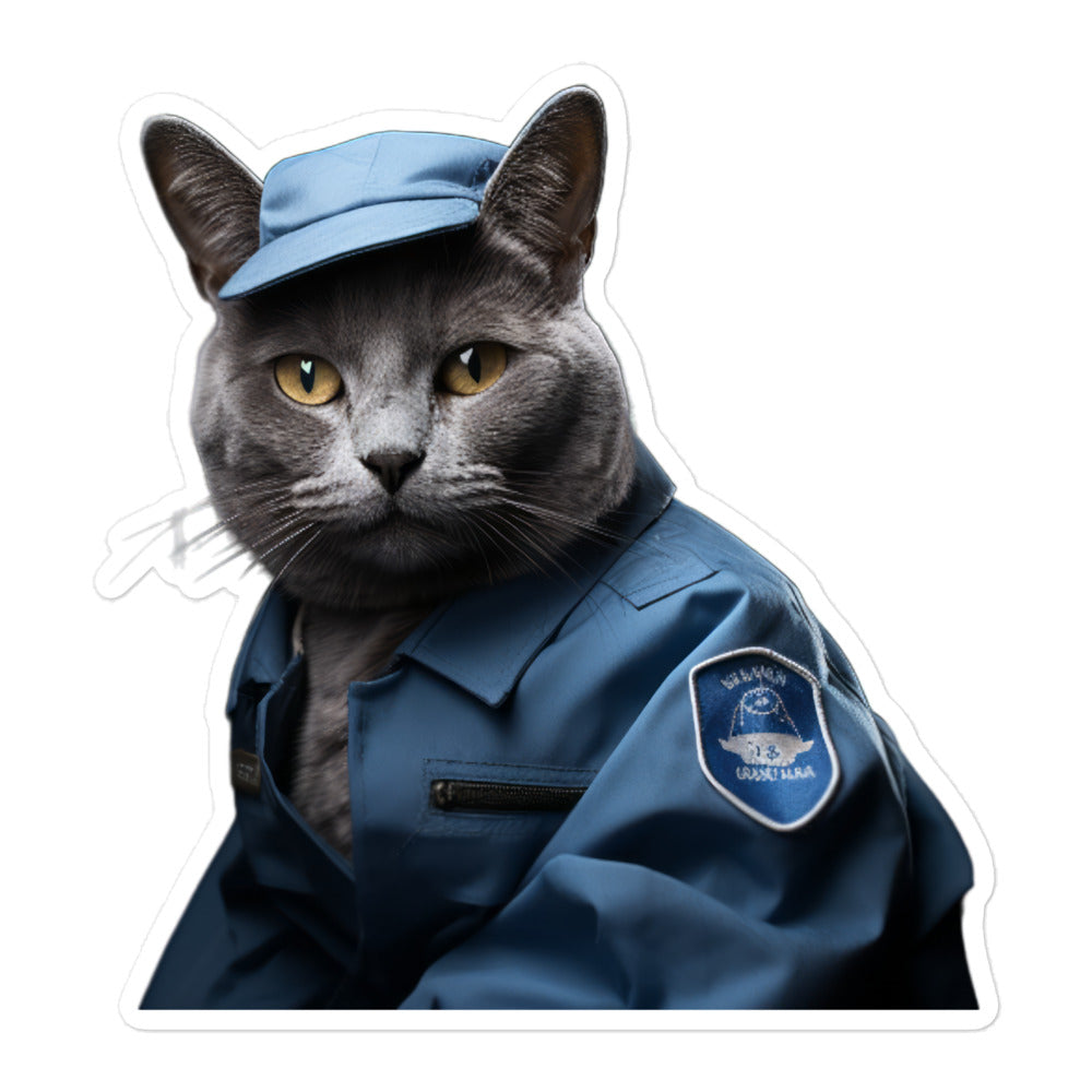 Russian Blue Transit Operator Sticker - Stickerfy.ai