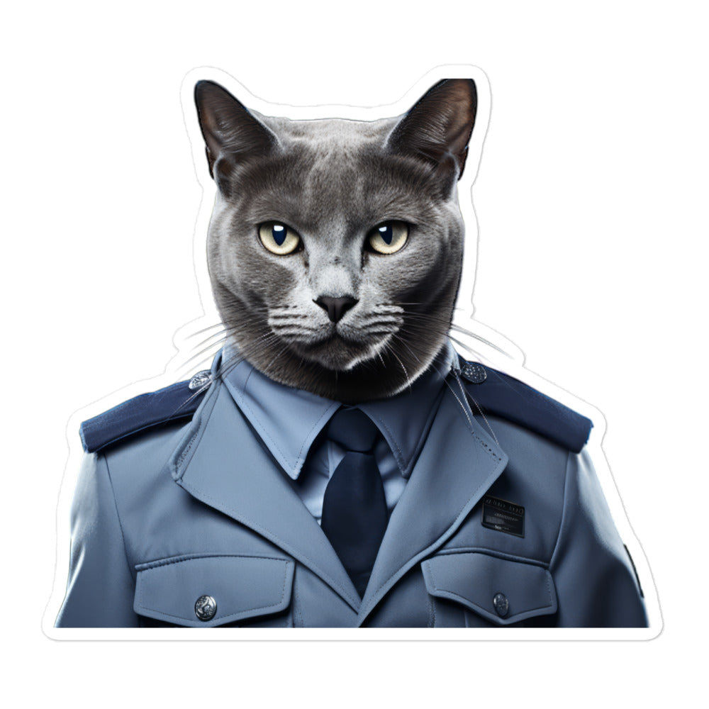 Russian Blue Transit Operator Sticker - Stickerfy.ai