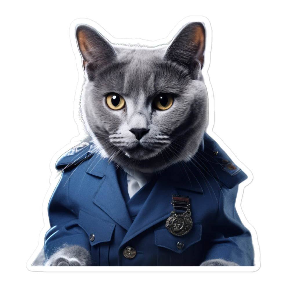 Russian Blue Transit Operator Sticker - Stickerfy.ai