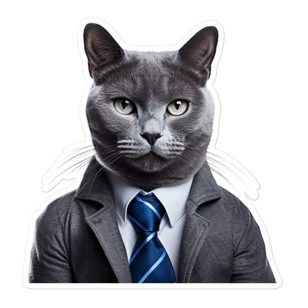 Russian Blue Sales Consultant Sticker - Stickerfy.ai