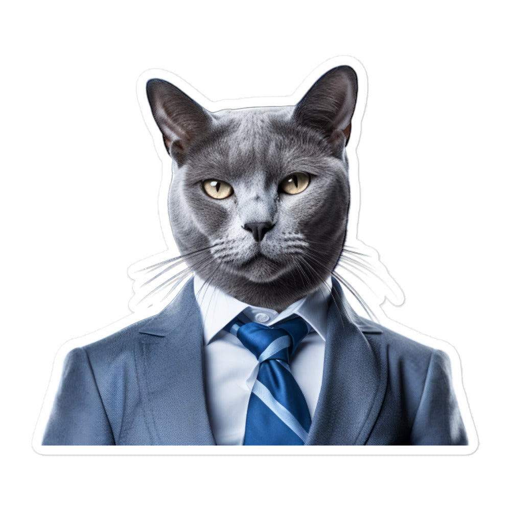 Russian Blue Sales Consultant Sticker - Stickerfy.ai