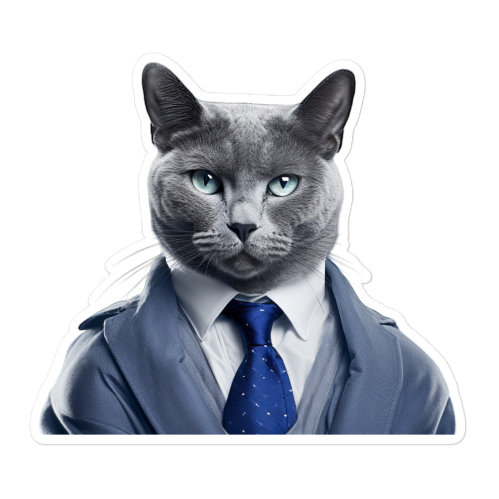 Russian Blue Sales Consultant Sticker - Stickerfy.ai