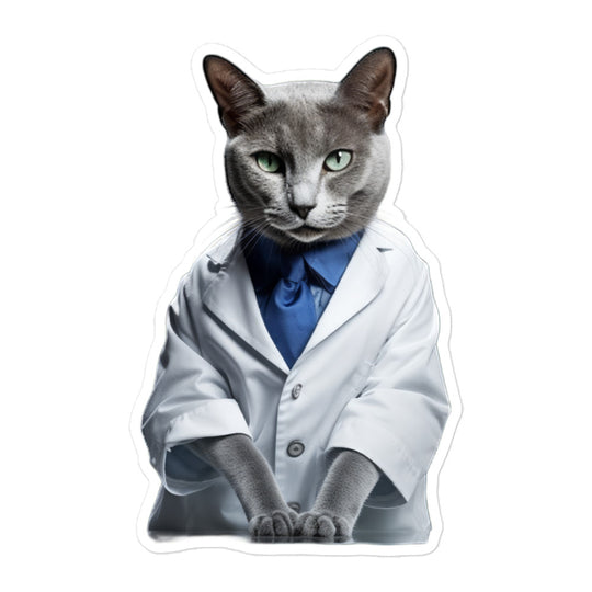 Russian Blue Pharmacist Sticker - Stickerfy.ai