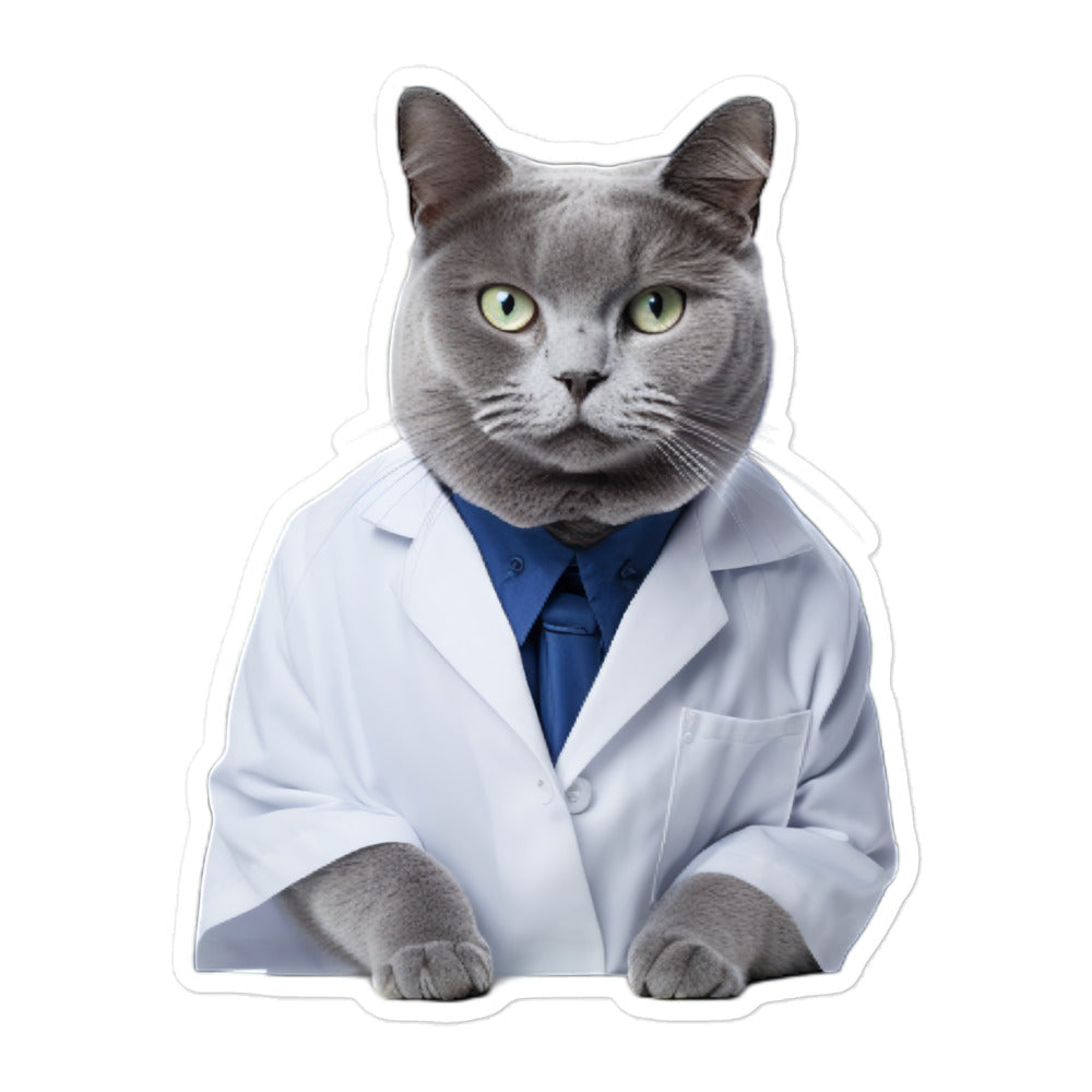 Russian Blue Pharmacist Sticker - Stickerfy.ai