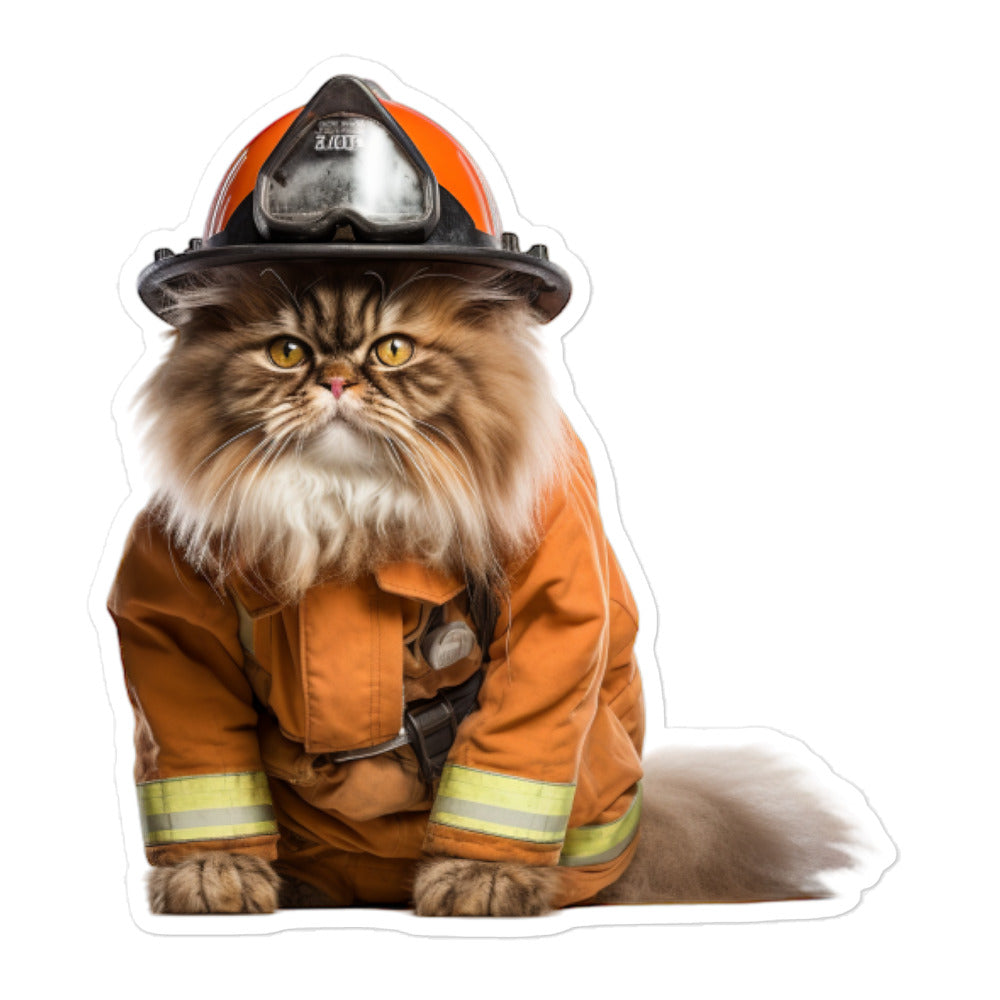 Persian Firefighter Sticker - Stickerfy.ai