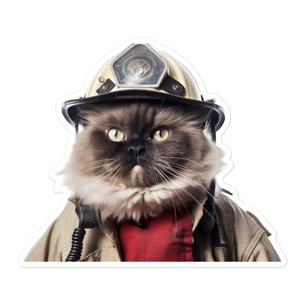 Himalayan Firefighter Sticker - Stickerfy.ai