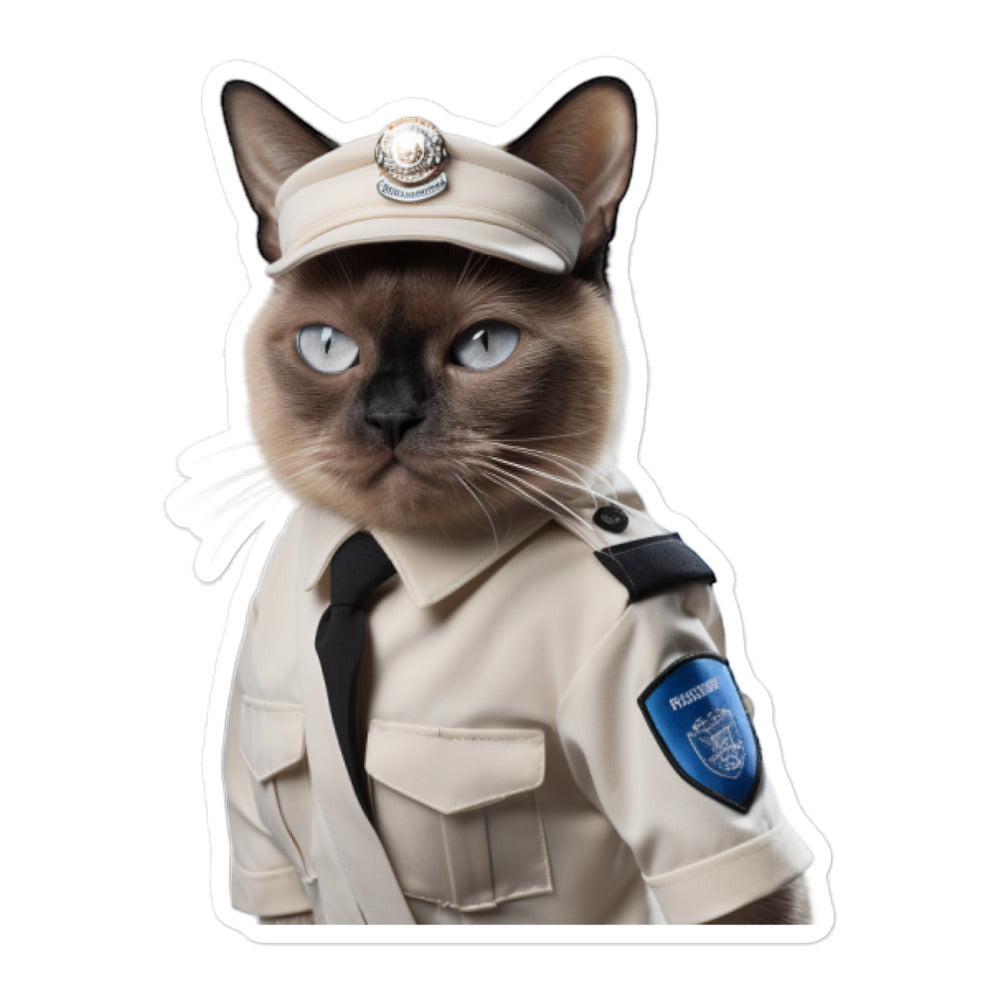Tonkinese Security Officer Sticker - Stickerfy.ai