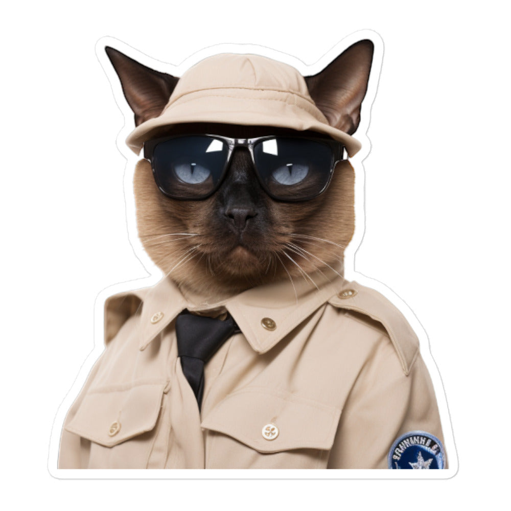 Tonkinese Security Officer Sticker - Stickerfy.ai
