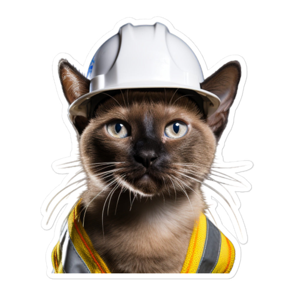 Tonkinese Contractor Sticker - Stickerfy.ai