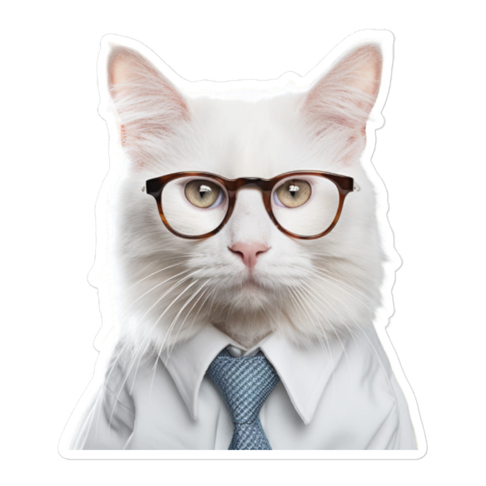 Turkish Van Student Sticker - Stickerfy.ai