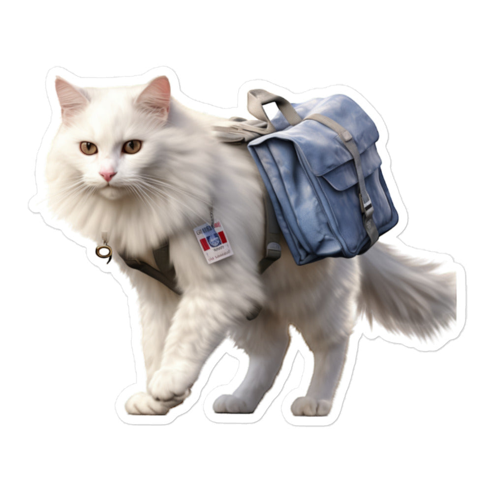 Turkish Van Mail Carrier Sticker - Stickerfy.ai