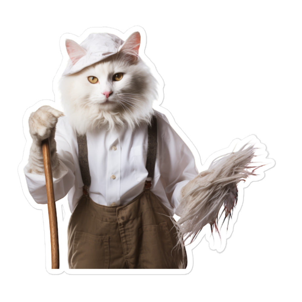 Turkish Van Janitor Sticker - Stickerfy.ai