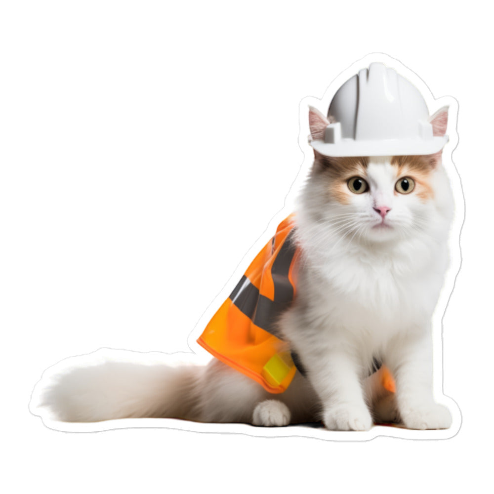 Turkish Van Contractor Sticker - Stickerfy.ai