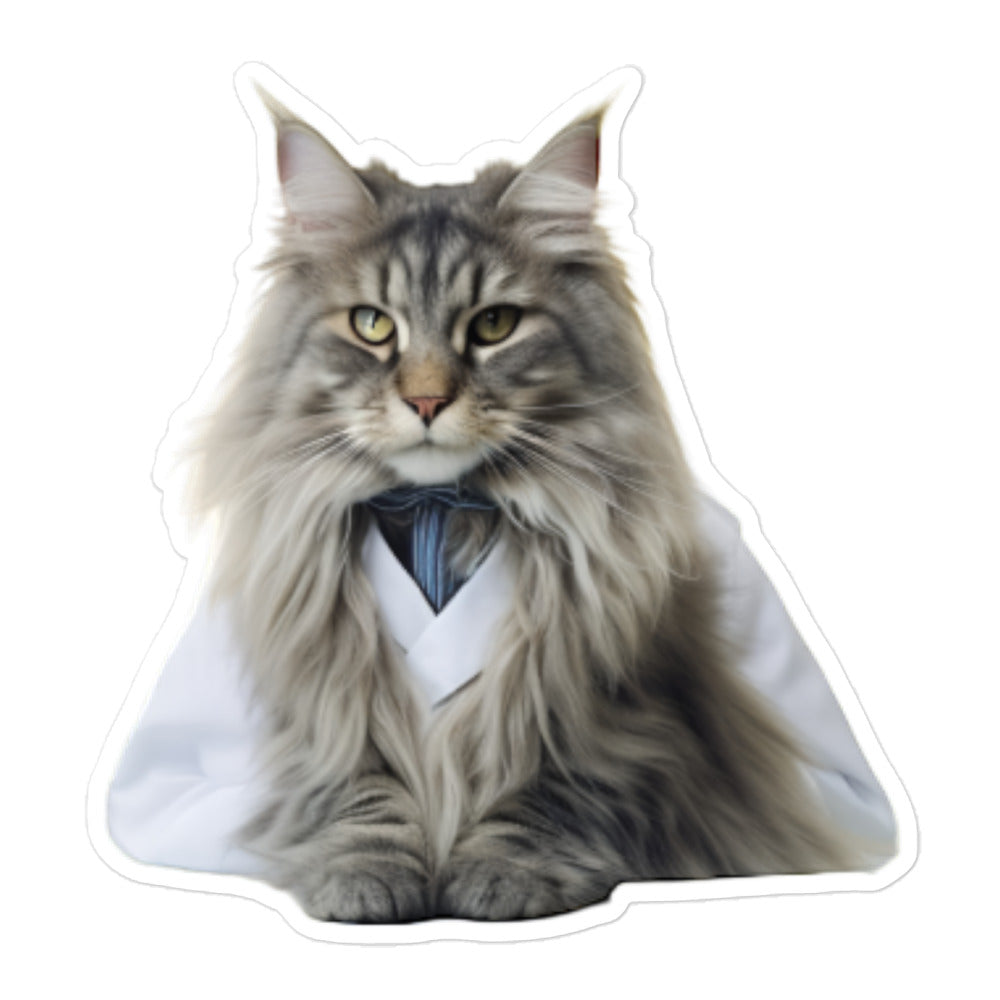 Maine Coon Pharmacist Sticker - Stickerfy.ai