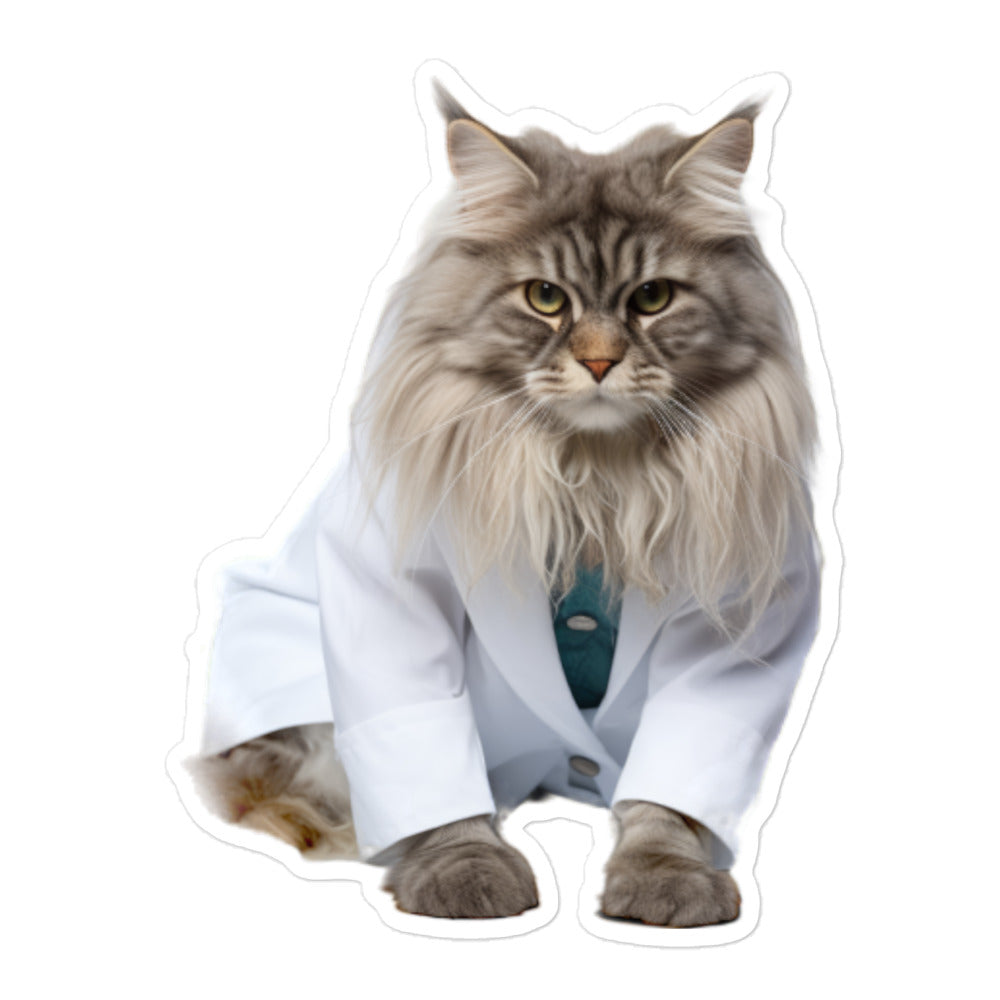 Maine Coon Pharmacist Sticker - Stickerfy.ai