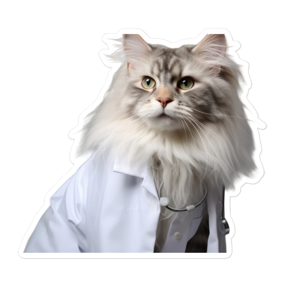 Maine Coon Doctor Sticker - Stickerfy.ai