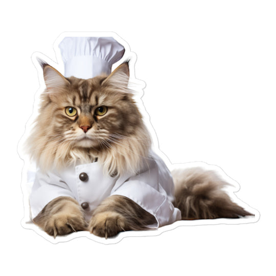 Maine Coon Chef Sticker - Stickerfy.ai