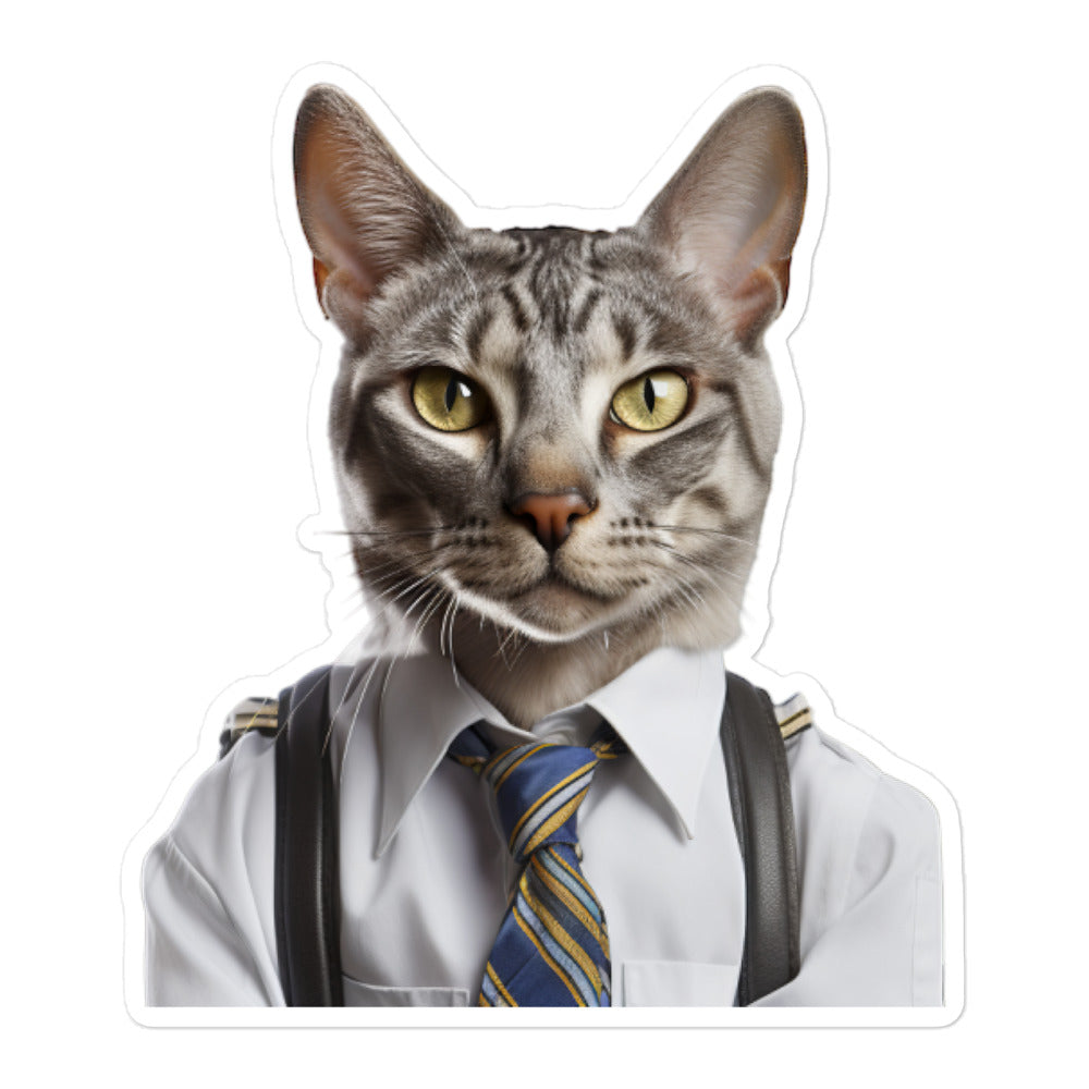 Egyptian Mau Transit Operator Sticker - Stickerfy.ai