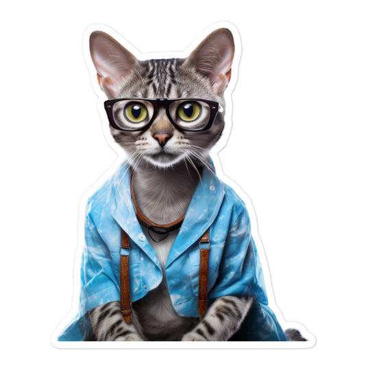 Egyptian Mau Student Sticker - Stickerfy.ai