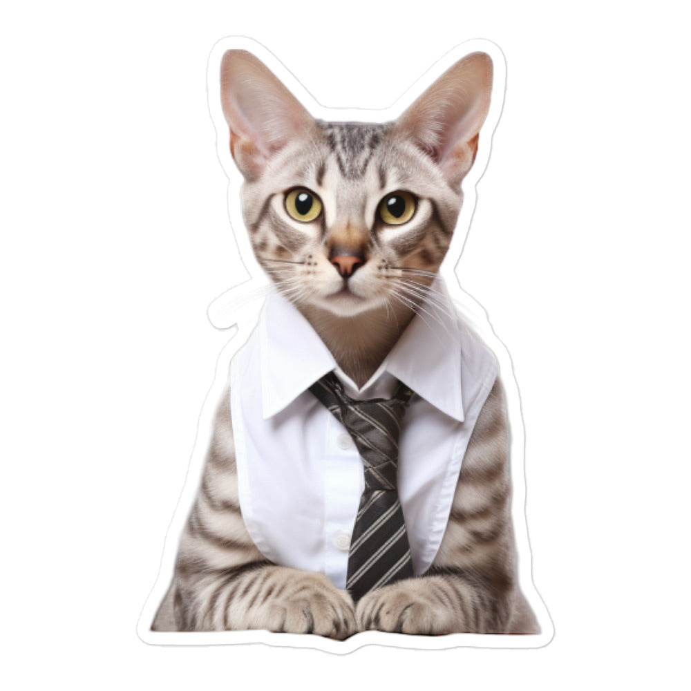 Egyptian Mau Student Sticker - Stickerfy.ai