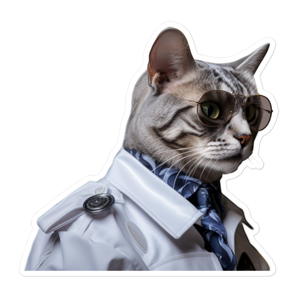 Egyptian Mau Security Officer Sticker - Stickerfy.ai